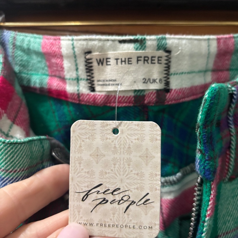 FREE PEOPLE PLAID PANTS - Picture 7 of 10